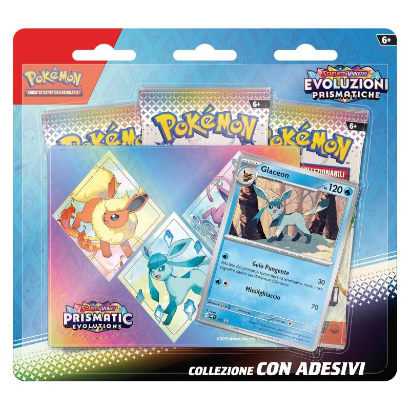 Pokémon - Evoluzioni Prismatiche - Collezione con adesivi di Glaceon (IT)