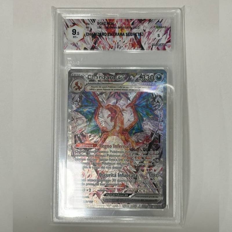 Pokémon - GRAAD - Charizard EX (Ossidiana Infuocata 2023) GRAAD 9,5 (IT)