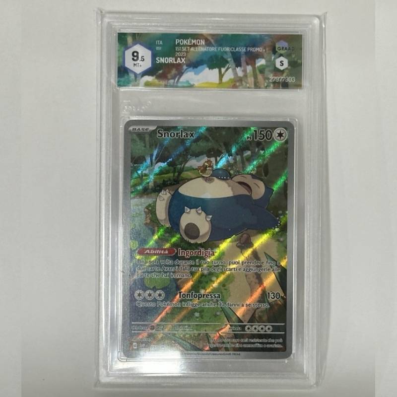 Pokémon - GRAAD - Snorlax (151 Set Allenatore Fuoriclasse Promo 2023) GRAAD 9,5 (IT)