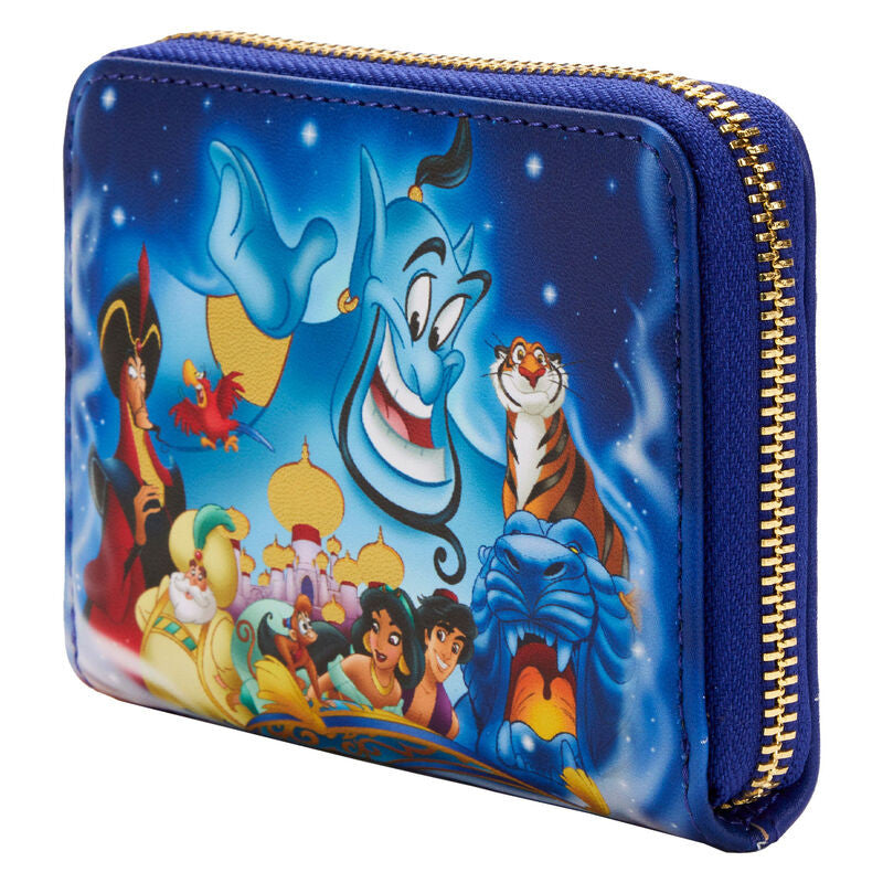 Loungefly - Portafoglio con zip - Aladdin - Aladdin 30th Anniversary A Whole New World