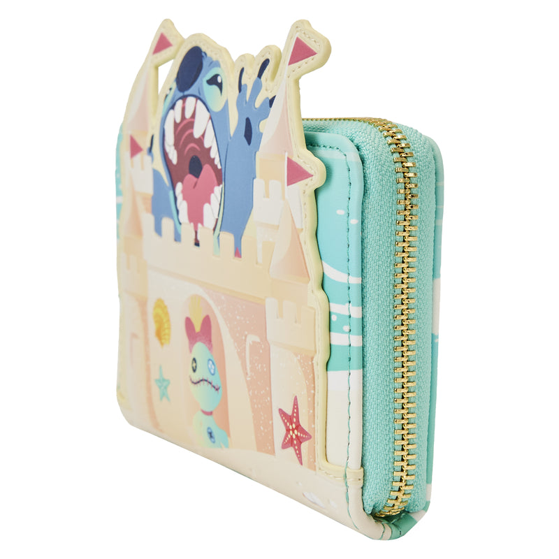 Loungefly - Portafoglio con zip - Lilo e Stitch - Sandcastle Beach Surprise