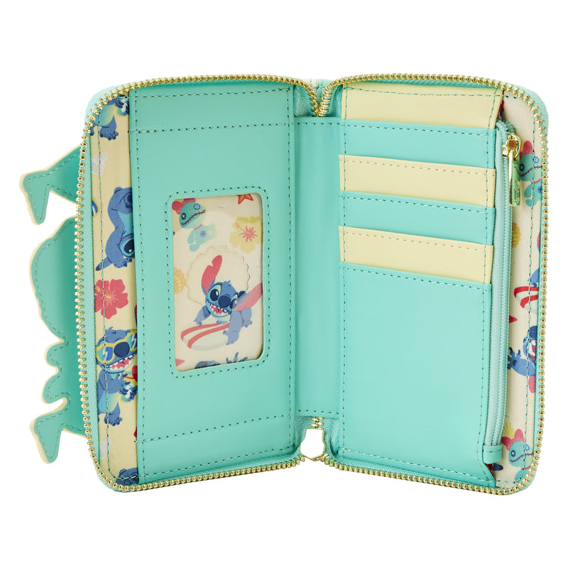 Loungefly - Portafoglio con zip - Lilo e Stitch - Sandcastle Beach Surprise