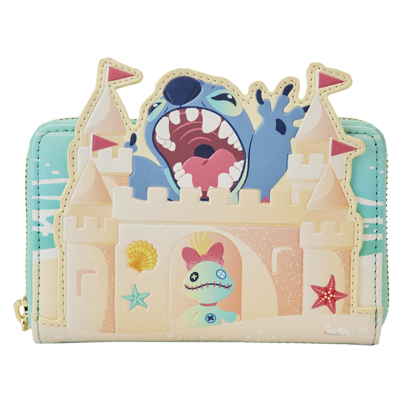 Loungefly - Portafoglio con zip - Lilo e Stitch - Sandcastle Beach Surprise