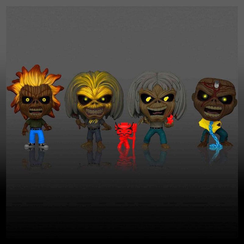 Funko POP! - Rocks - 4pack "Iron Maiden / Killers / The number of the beast / Piece of mind Eddie" GITD