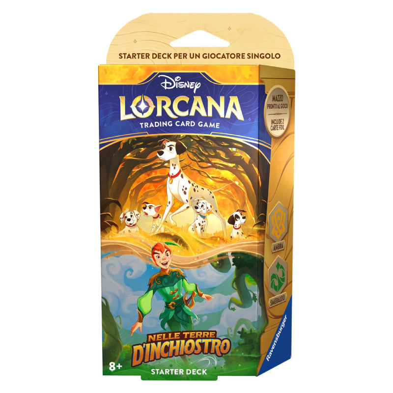 Disney Lorcana Trading Card Game - Nelle terre d'inchiostro - Starter deck Ambra/Smeraldo (IT)