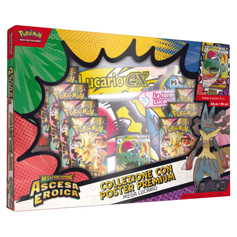 Pokémon - Ascesa Eroica - Collezione con poster premium Mega Lucario (IT)