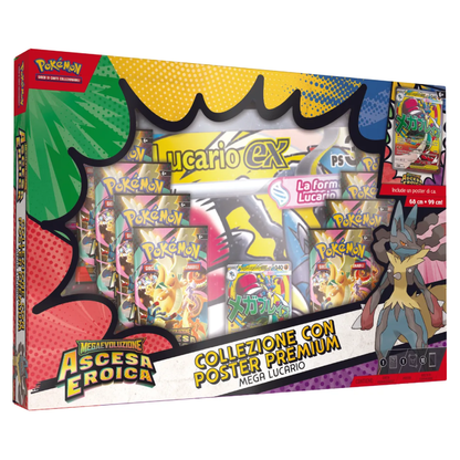 Pokémon - Ascesa Eroica - Collezione con poster premium Mega Lucario (IT)
