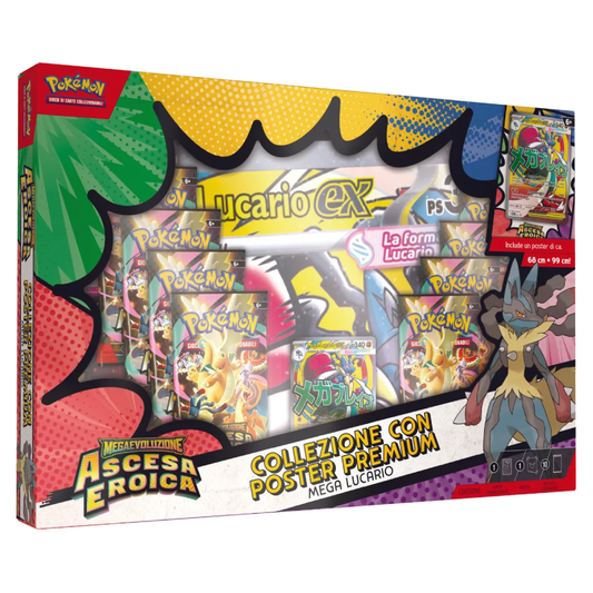 Pokémon - Ascesa Eroica - Collezione con poster premium Mega Lucario (IT)