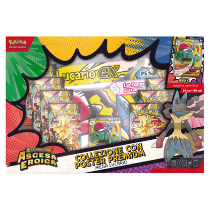 Pokémon - Ascesa Eroica - Collezione con poster premium Mega Lucario (IT)