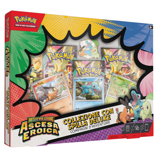 Pokémon - Ascesa Eroica - Collezione con spilla deluxe Compagni d’avventura (IT)