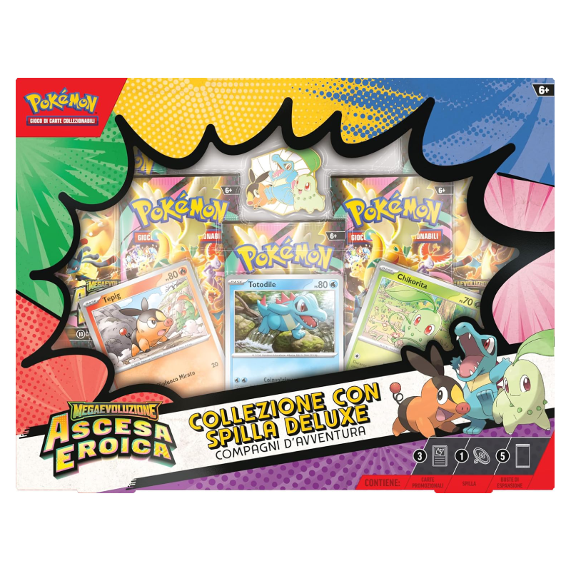 Pokémon - Ascesa Eroica - Collezione con spilla deluxe Compagni d’avventura (IT)