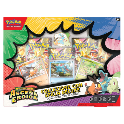 Pokémon - Ascesa Eroica - Collezione con spilla deluxe Compagni d’avventura (IT)