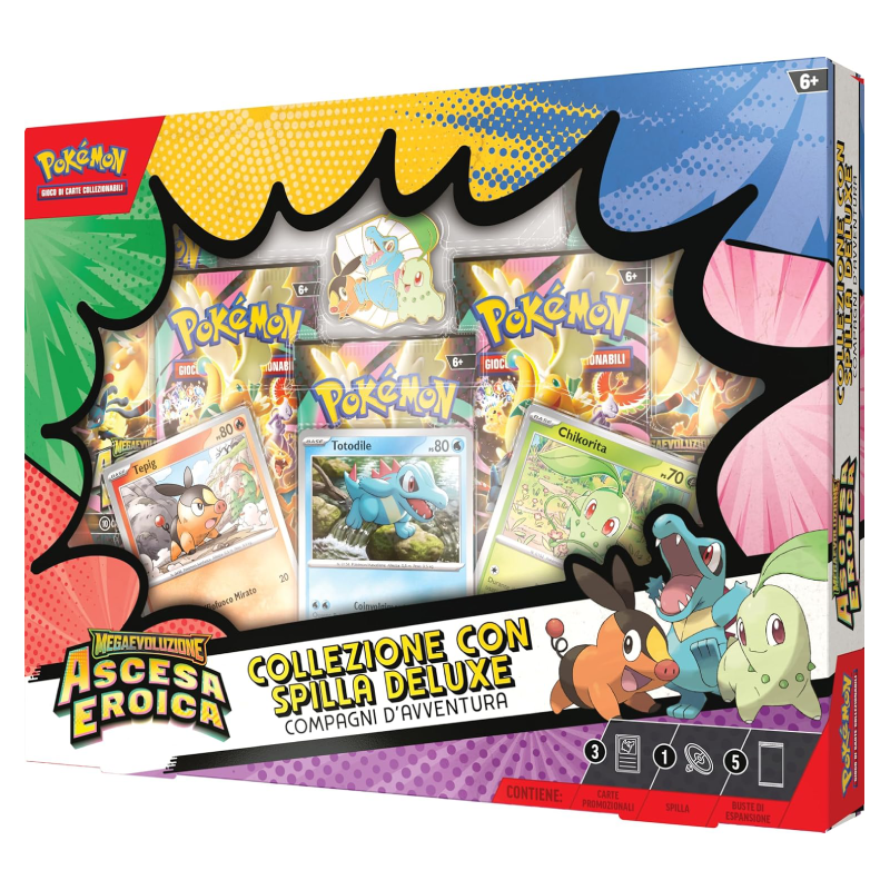 Pokémon - Ascesa Eroica - Collezione con spilla deluxe Compagni d’avventura (IT)