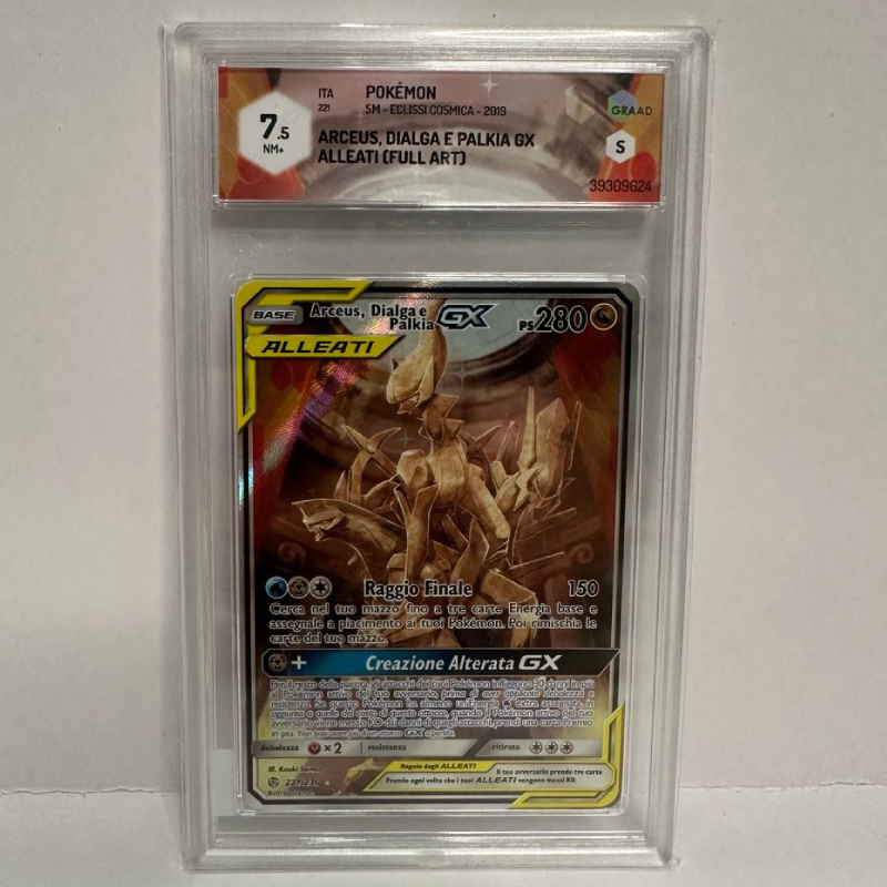 Pokémon - GRAAD - Arceus, Dialga e Palkia GX (Eclissi Cosmica 2019) GRAAD 7.5 (IT)