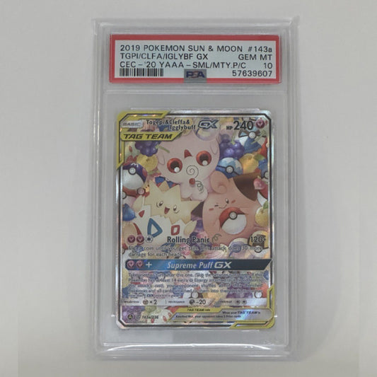 Pokémon - PSA - Togepi & Cleffa & Igglybuff GX (Eclissi cosmica 2019) PSA 10 (ENG)