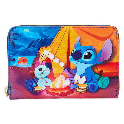 Loungefly - Portafoglio con zip - Lilo e Stitch - Camping cuties