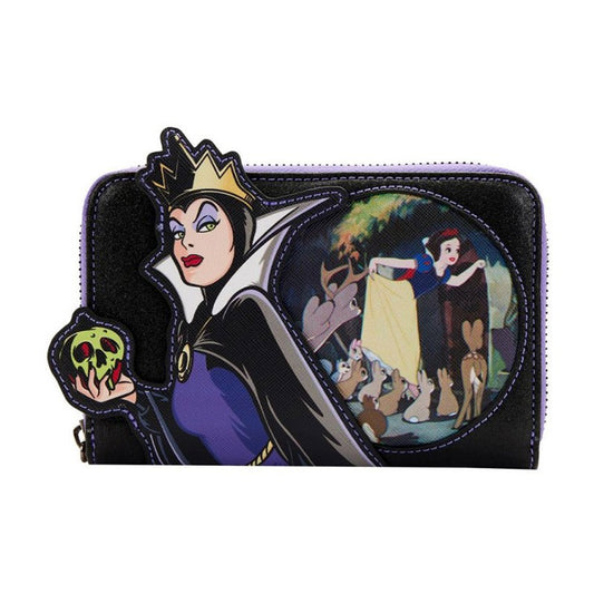 Loungefly - Portafoglio con zip - Biancaneve e i sette nani - Villains Scene Evil Queen