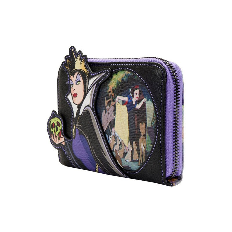 Loungefly - Portafoglio con zip - Biancaneve e i sette nani - Villains Scene Evil Queen