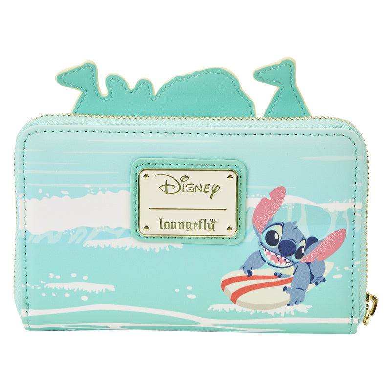 Loungefly - Portafoglio con zip - Lilo e Stitch - Sandcastle Beach Surprise