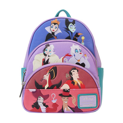 Loungefly - Zainetto - Disney Villains - Color Block Triple Pocket